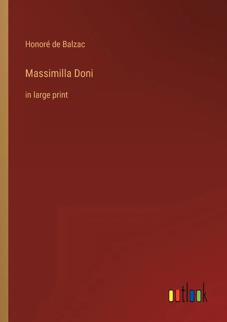 Massimilla Doni: in large print - Paperback