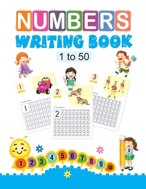 Number Writing Book: 1 to 50 - Paperback