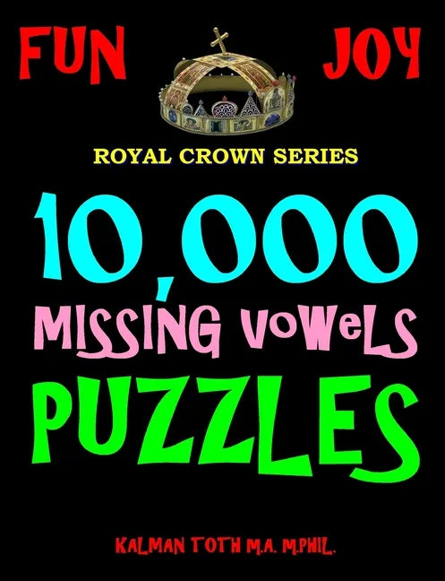 10,000 Missing Vowels Puzzles - Paperback