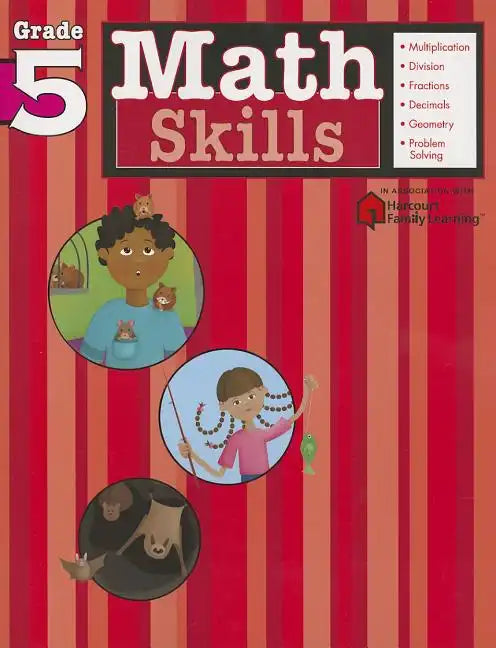 Math Skills: Grade 5 (Flash Kids Harcourt Family Learning) - Paperback