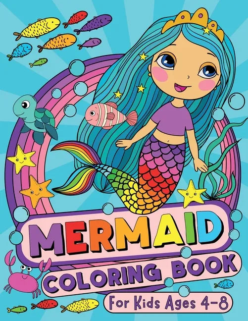 Mermaid Coloring Book for Kids Ages 4-8 - Paperback