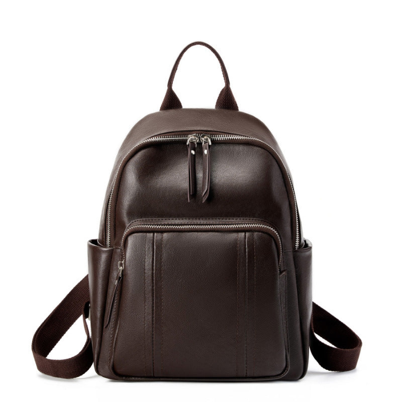 Genuine Cowhide Leather Travel Backpack