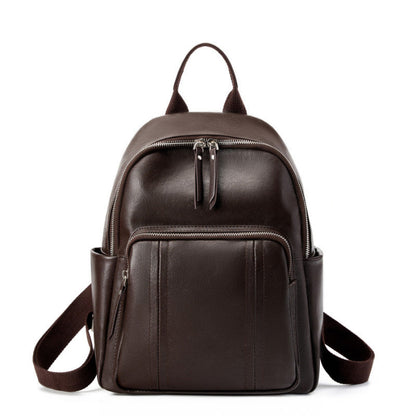Genuine Cowhide Leather Travel Backpack
