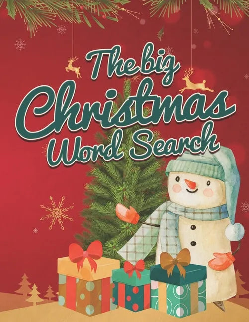 The Big Christmas Word Search: Puzzle Book Holiday Fun for Adults and Kids with Background coloring pages & Bonus Mazes!! - Paperback