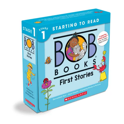 Bob Books - First Stories Box Set of 12 Paperbacks Decodable Phonics Books, Ages 4 and Up, Kindergarten (Stage 1: Starting to Read) - Boxed Set