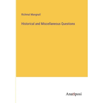Historical and Miscellaneous Questions - Paperback