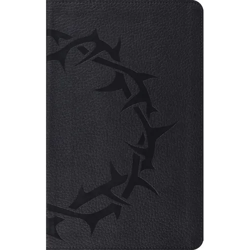 ESV Thinline Bible, Red Letter (Trutone, Charcoal, Crown Design) - Imitation Leather