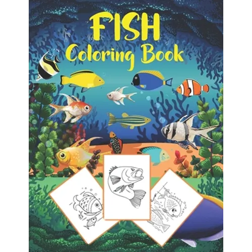 Fish Coloring Book: for kids to color a beautiful and unique fish designs .The perfect gift for kids - Paperback
