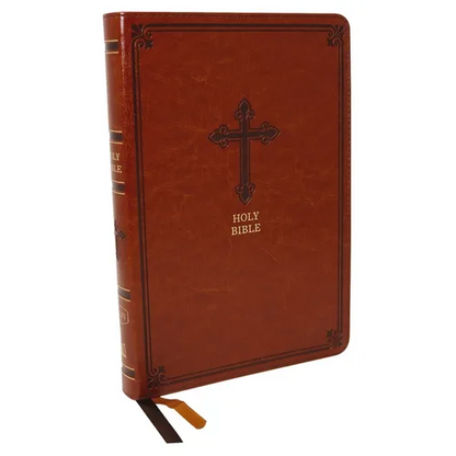 Kjv, Thinline Bible, Large Print, Leathersoft, Brown, Red Letter Edition, Comfort Print - Imitation Leather