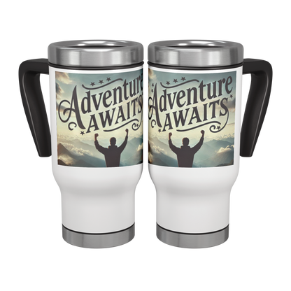 Adventure Awaits Graduation 14 oz Stainless Steel Travel Mug