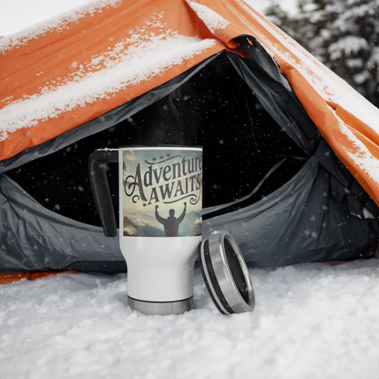 Adventure Awaits Graduation 14 oz Stainless Steel Travel Mug