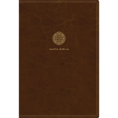 Rvr60, Santa Biblia, Letra Supergigante, Leathersoft, Café, Con Índice Y Cierre, Comfort Print - Leather