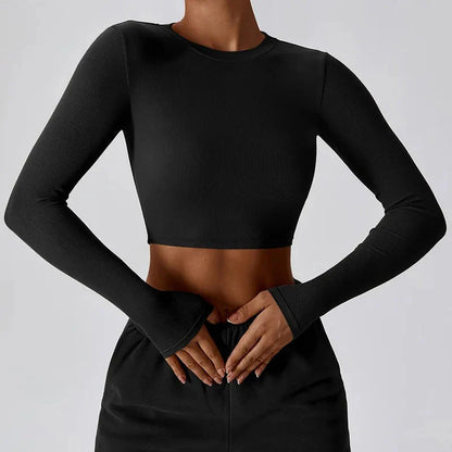 🧘‍♀️ Women’s Slim Fit Long Sleeve Yoga Top