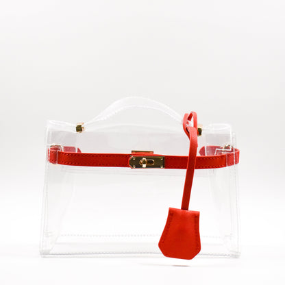 The Mini Andrea Clear Top Handle Bag