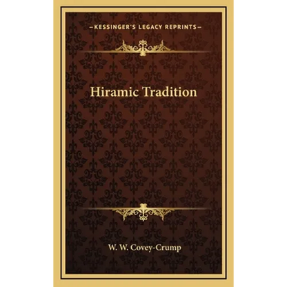 Hiramic Tradition - Hardcover