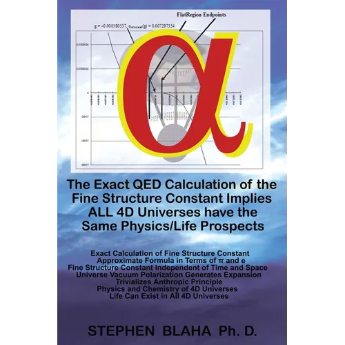 The Exact QED Calculation of the Fine Structure Constant Implies ALL 4D Universes have the Same Physics/Life Prospects - Hardcover