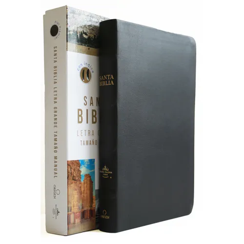 Biblia Reina Valera 1960 Letra Grande. Piel Premier Negro, Índice, Tamaño Manual/ Spanish Bible Rvr 1960 Handy Size, Large Print, Index Tabs, Bonded L - Paperback
