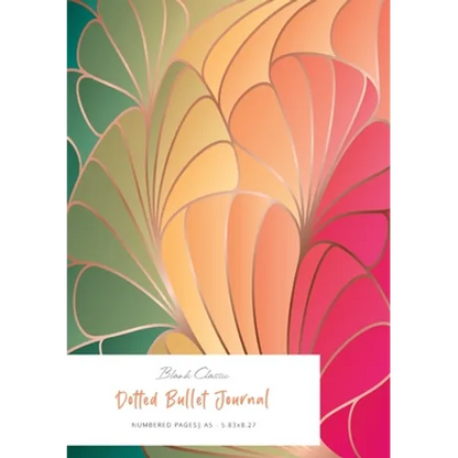 Dotted Bullet Journal: Medium A5 - 5.83X8.27 (Stained Glass Bouquet) - Paperback