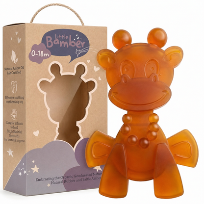 The Little Bamber - Natural Rubber & Baltic Amber Teething Toy