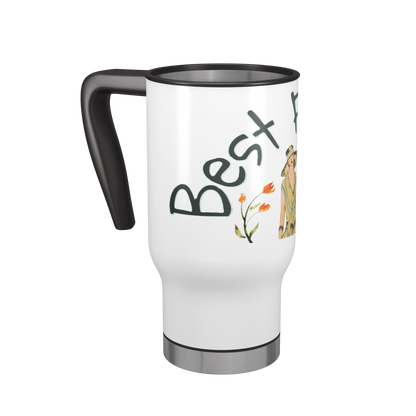Vintage Fashionable Best Friends 14 oz Travel Mug Tumbler