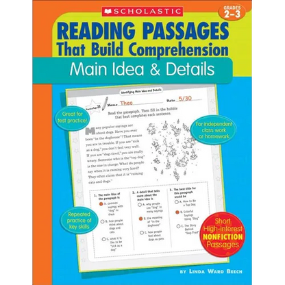Reading Passages That Build Comprehension: Main Idea and Details Grades 2-3 - Paperback