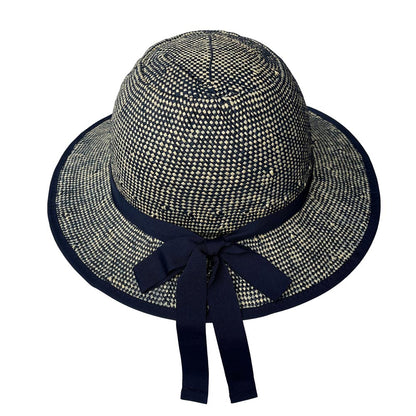 Straw Hat Helmet COVER ONLY Shibori Blue