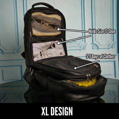 Black Leather Patented Carry-on Bag (XL Design) (Only 300 Made)