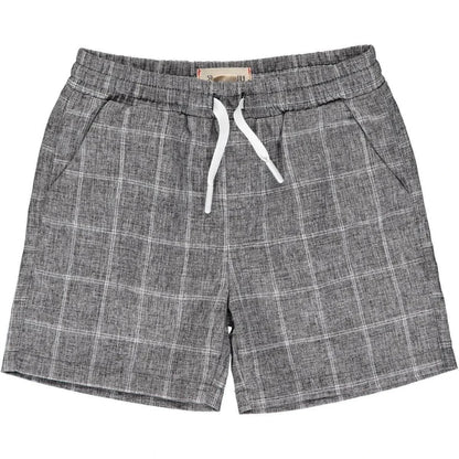 Black Grid Swim Shorts