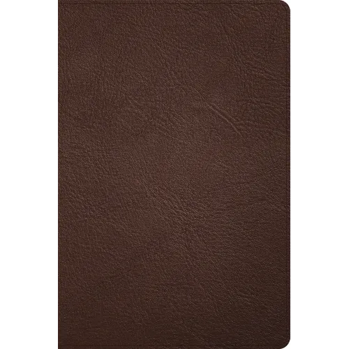 CSB Large Print Thinline Bible, Holman Handcrafted Collection, Brown Premium Goatskin - Leather