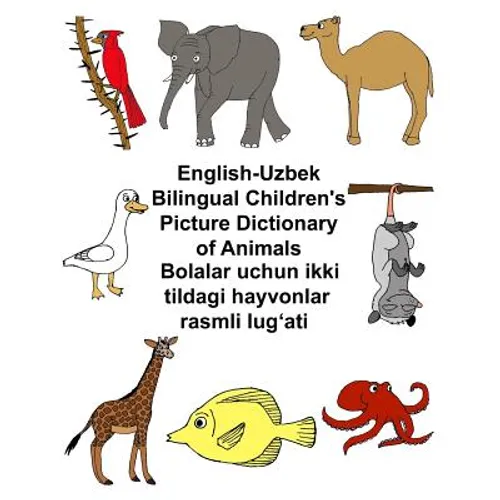English-Uzbek Bilingual Children's Picture Dictionary of Animals - Paperback