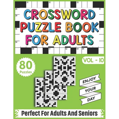 Crossword Puzzle Book For Adults: Quick Daily 80 Fun and Relaxing Crossword Puzzles Book For Adult Puzzle Fans - Paperback