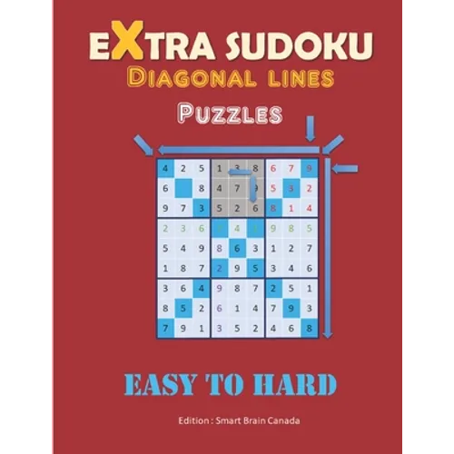 Extra SUDOKU - LARGE PRINT - Diagonal lines: 2 Puzzles Per Page - Paperback