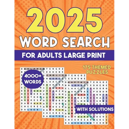 2025 Word Search for Adults Large Print 4000+ Words: Word Search Puzzle Books - Paperback