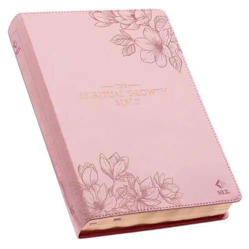 The Spiritual Growth Bible Pink Floral FL - Leather