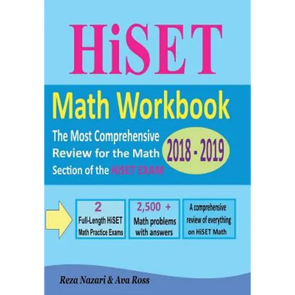 HiSET Math Workbook 2018 - 2019: The Most Comprehensive Review for the Math Section of the HiSET exam - Paperback