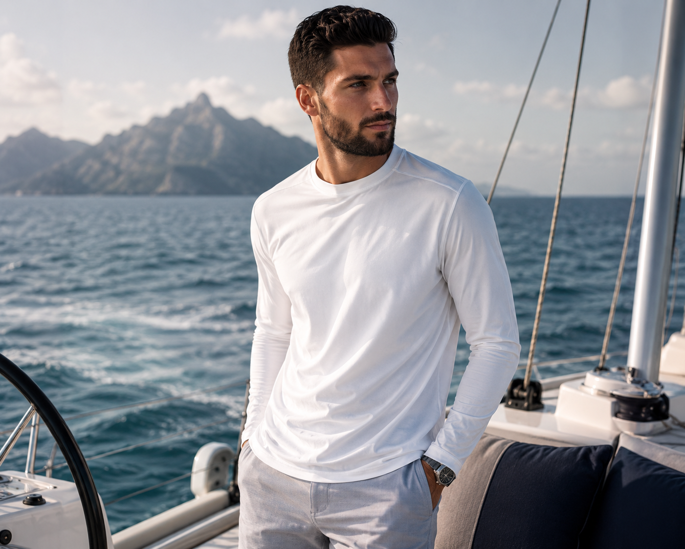 Buki Cinqo Long Sleeve Tech Tee - White