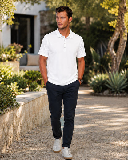 Buki Cinqo Polo - White