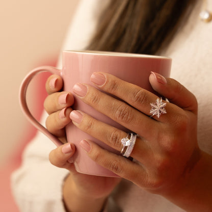 Macey Eternity Ring in Silver - Double the Shine x Infinity