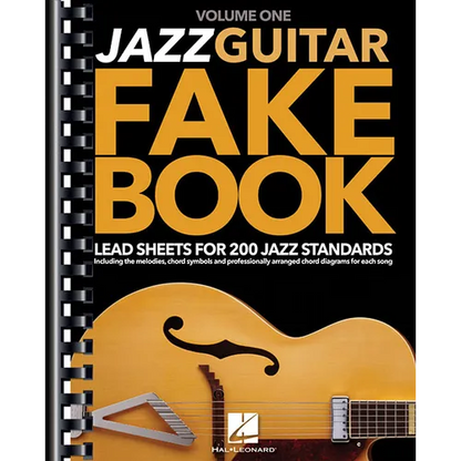 Jazz Guitar Fake Book: Lead Sheets for 200 Jazz Standards Guitar Chord Symbols and Diagrams for Easy Playing Jazz Sheet Music Songbook for Beginners a - Paperback