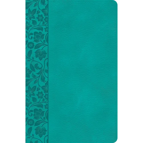 CSB Large Print Personal Size Reference Bible, Teal Leathertouch, Indexed - Imitation Leather