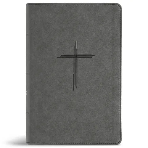 CSB Personal Size Giant Print Bible, Digital Study Edition, Charcoal Suedesoft Leathertouch - Imitation Leather