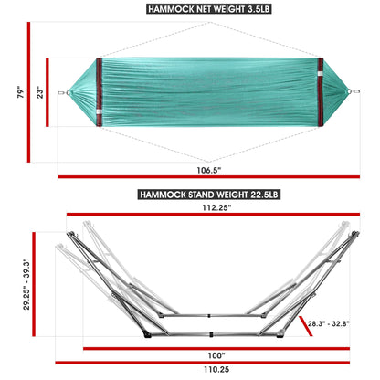 Tranquillo Original Stainless Steel Hammock Stand for Ultimate Relaxation