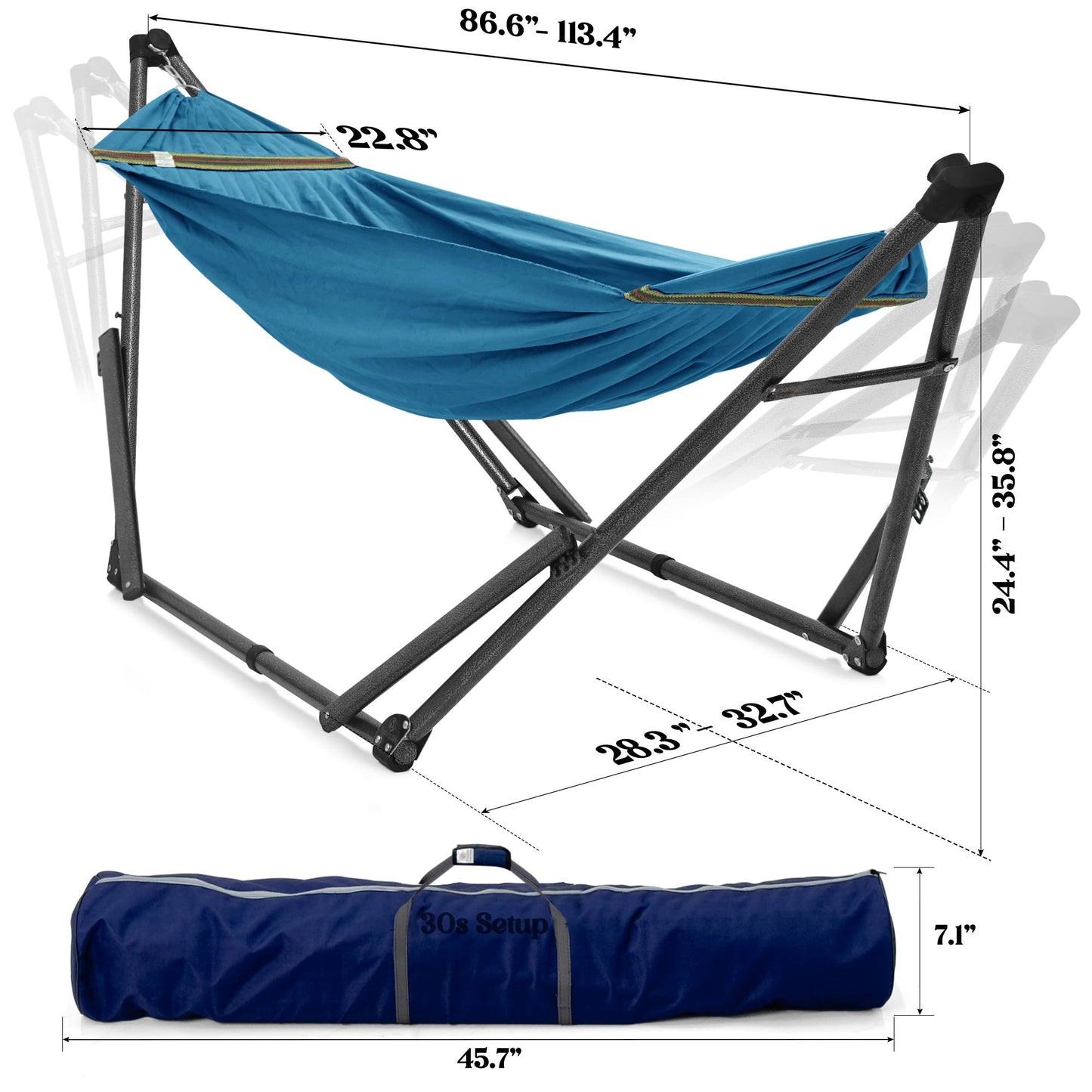 Tranquillo Uniki Canvas Hammock with Stand for Ultimate Relaxation