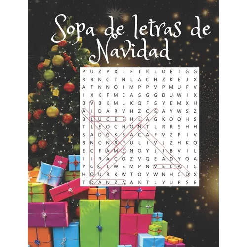 sopa de letras de navidad: Libro de búsqueda de palabras en español para adultos con soluciones . Spanish Christmas Wordsearch - Paperback