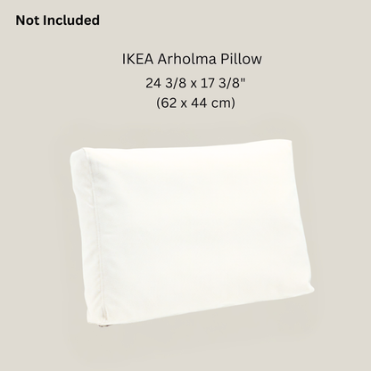 Beige Stripe Outdoor Pillow Covers – 2 Pack – Compatible with IKEA Duvholmen & Kuddarna