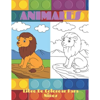 ANIMALES - Libro De Colorear Para Niños: Animales Marinos, Animales de Granja, Animales de la Selva, Animales del Bosque Y Animales del Circo - Paperback