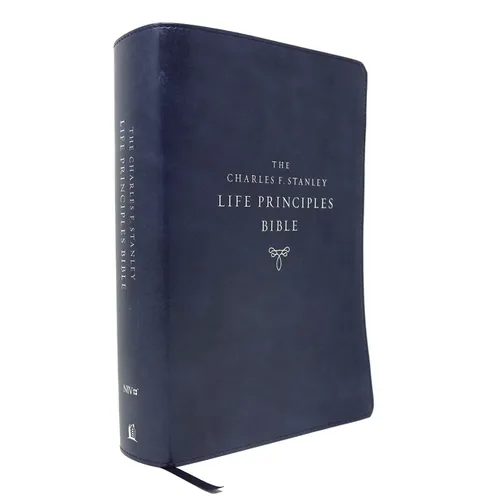 Niv, Charles F. Stanley Life Principles Bible, 2nd Edition, Leathersoft, Blue, Thumb Indexed, Comfort Print: Holy Bible, New International Version - Imitation Leather