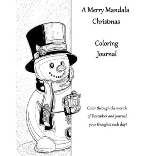 A Merry Mandala Christmas Coloring Journal - Paperback
