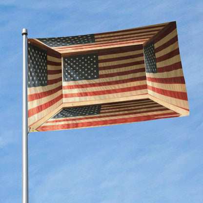3D Illusion American Flag 5' x 8' Outdoor Double-sided Flag Banner