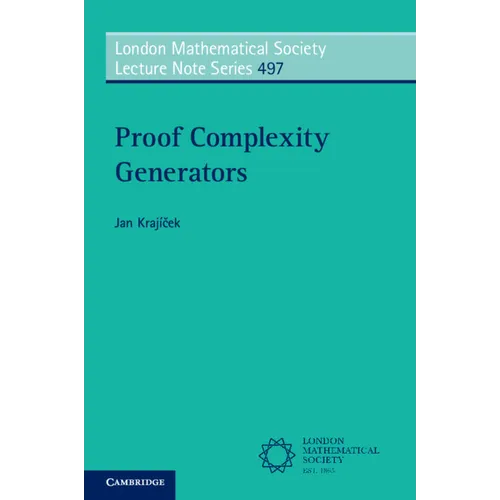 Proof Complexity Generators - Paperback